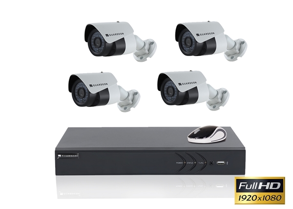 4 kanal videoserver med 2.0mp bullet kamera kit restparti !