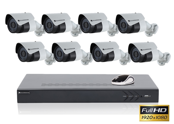 8 kanal videoserver med 2.0mp bullet kamera kit restparti !