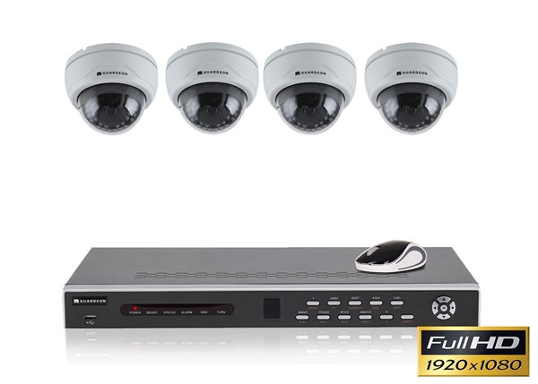 4 kanal videoserver med 4 Indvendig dome kit restparti !