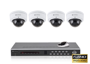 4 kanal videoserver med 4 udvendig dome kit restparti !